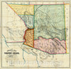 Historic Map : Official Map of The Territory of Arizona, 1865 - Vintage Wall Art