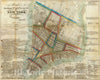 Historic Map : Pocket Map, Hooker's New Pocket Plan of The City of New York. 1833 - Vintage Wall Art