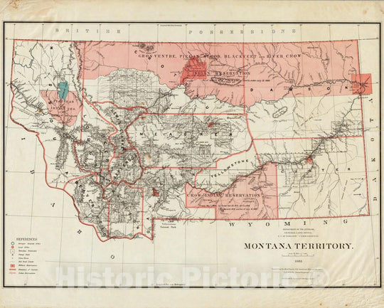Historic Map - Department of The Interior General Land office Map - Mo ...