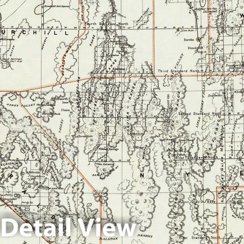 Historic Map : Department of The Interior General Land office Map - State of Nevada. 1879 - Vintage Wall Art