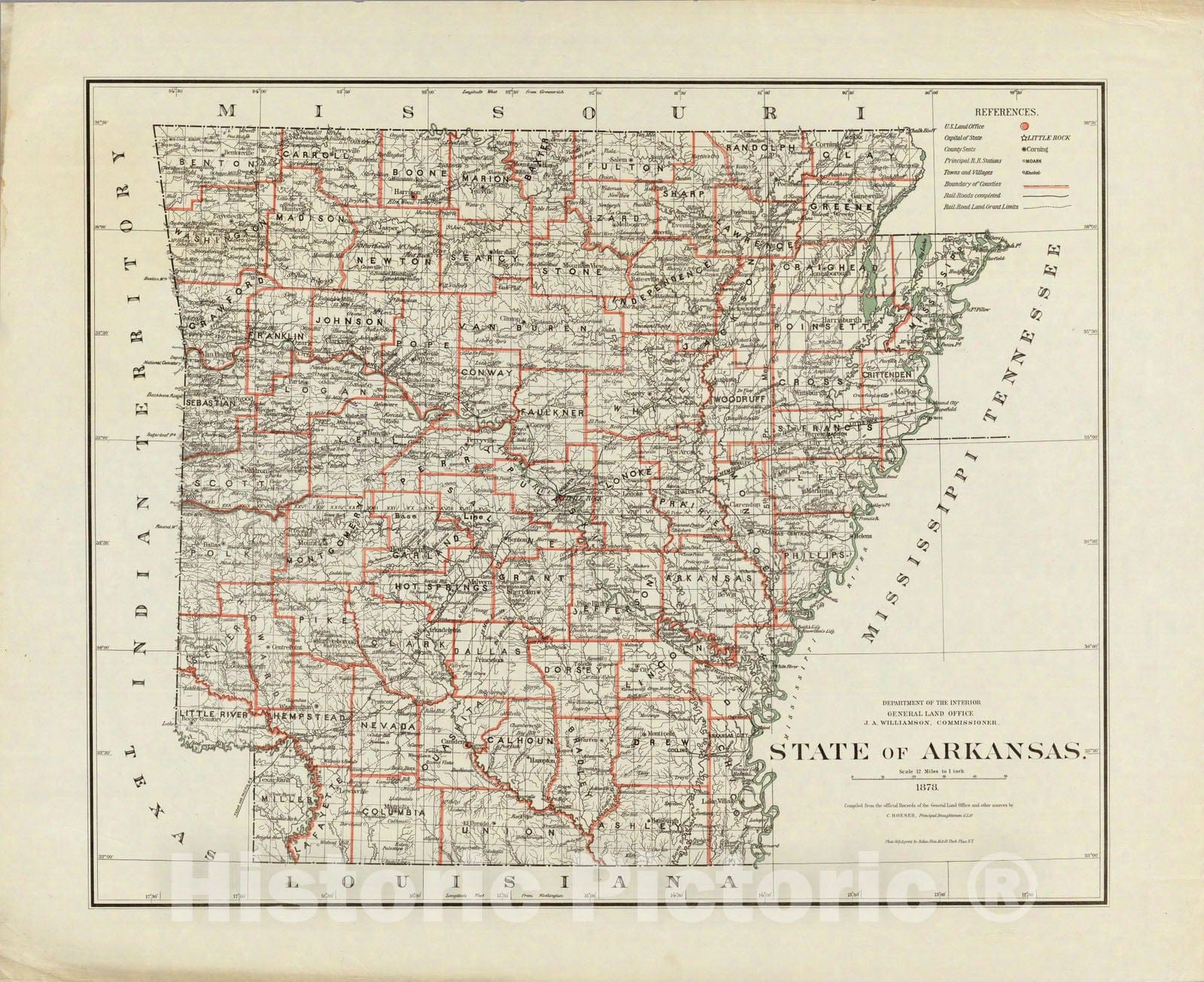 Antique Map of Arkansas Mississippi and Louisiana Drawing by Mountain  Dreams - Fine Art America