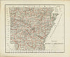 Historic Map : Department of The Interior General Land office Map - State of Arkansas. 1878 - Vintage Wall Art