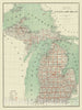 Historic Map - Drew's New Map of The State of Florida, 1870 - Vintage Wall Art
