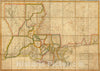 Historic Map : the State of Louisiana, 1816 - Vintage Wall Art