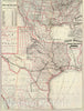 Historic Map : Timetable Map, Texas and Mexico, Houston and Texas Central railways. 1885 - Vintage Wall Art