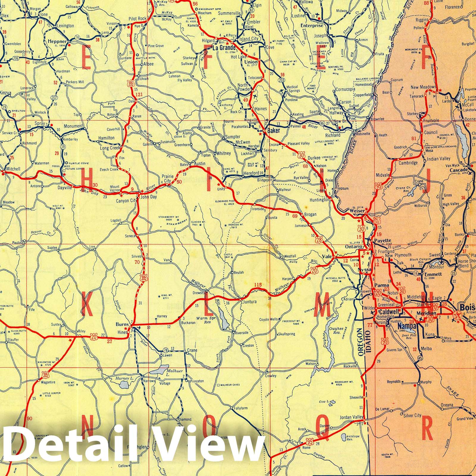 Historic Wall Map : Pocket Map, Verso: Washington, Oregon, Idaho. 1940 - Vintage Wall Art