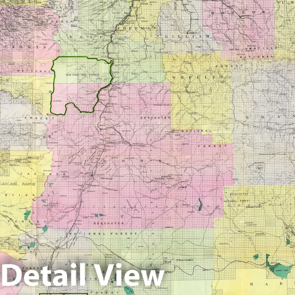 Historic Map : Pocket Map, State of Oregon. 1911 - Vintage Wall Art