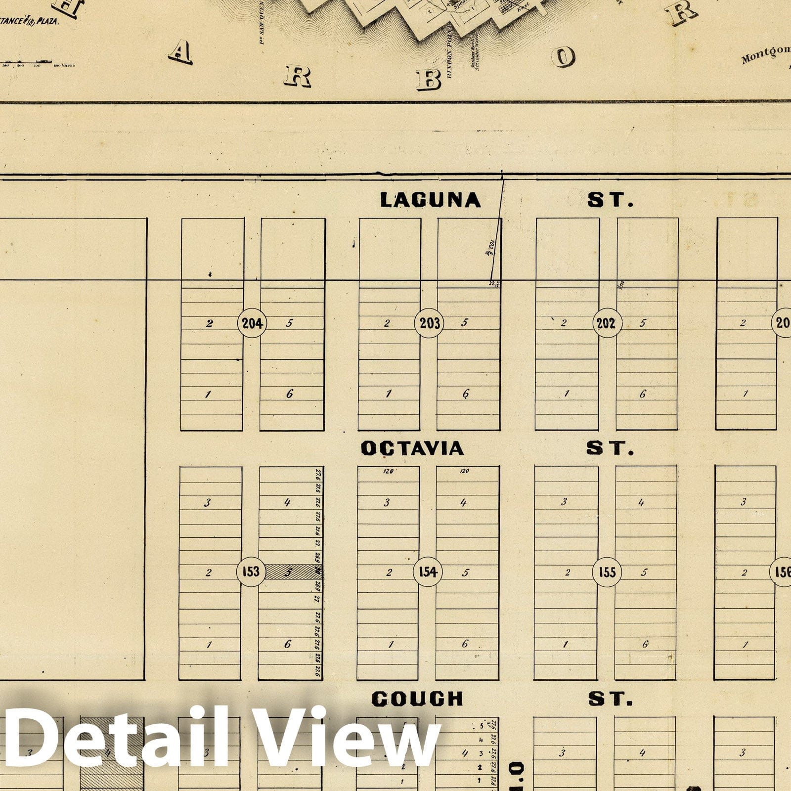 Historic Map : Beideman Tract, San Francisco. 1860 - Vintage Wall Art