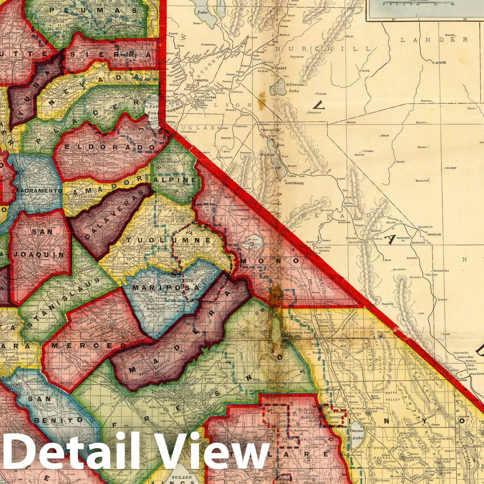 Historic Map : Superior Map of California, 1908 - Vintage Wall Art