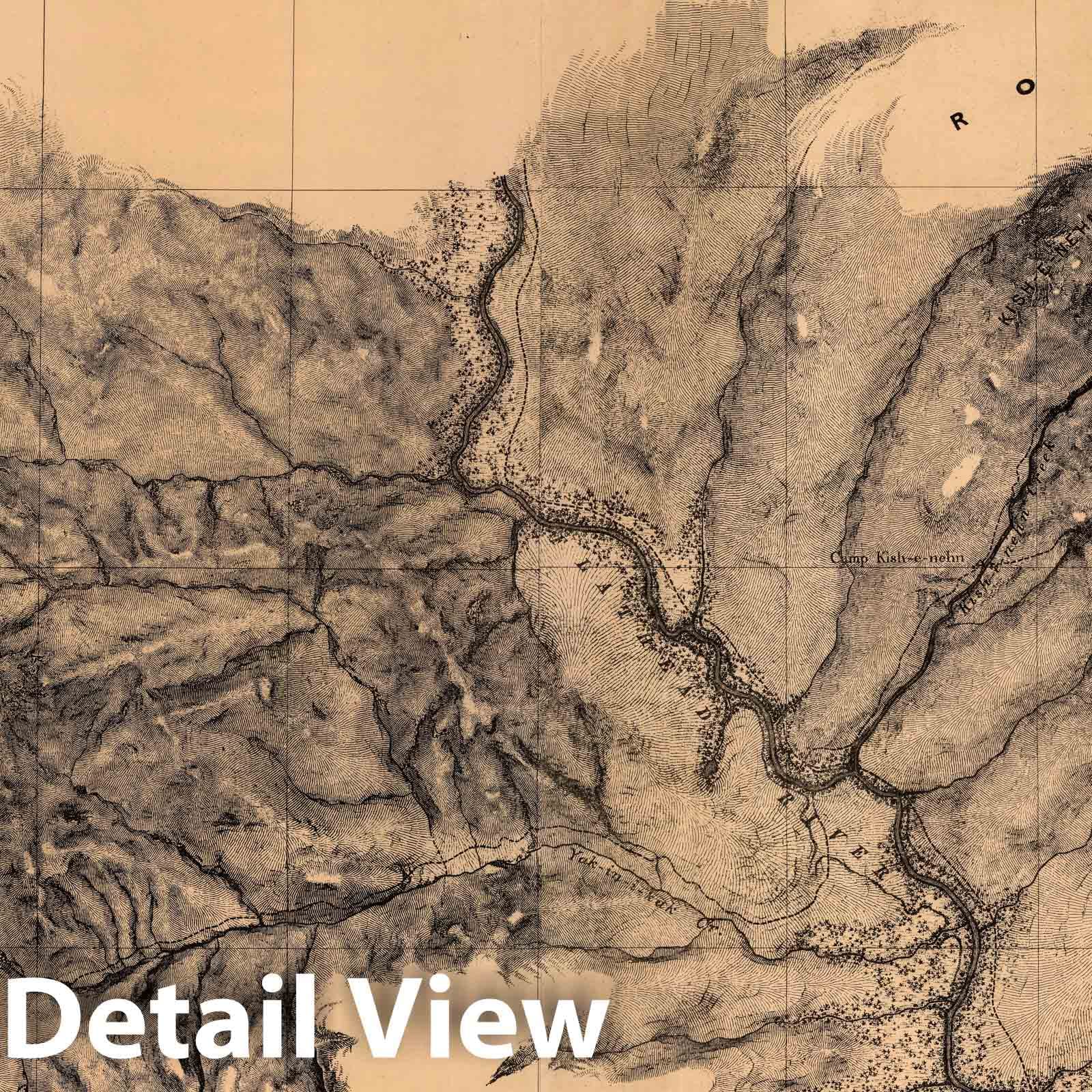 Historic Map : Sheet No. 1. Photo-Lithographic Copy of The Detailed Maps of The North West Boundary, 1866 - Vintage Wall Art