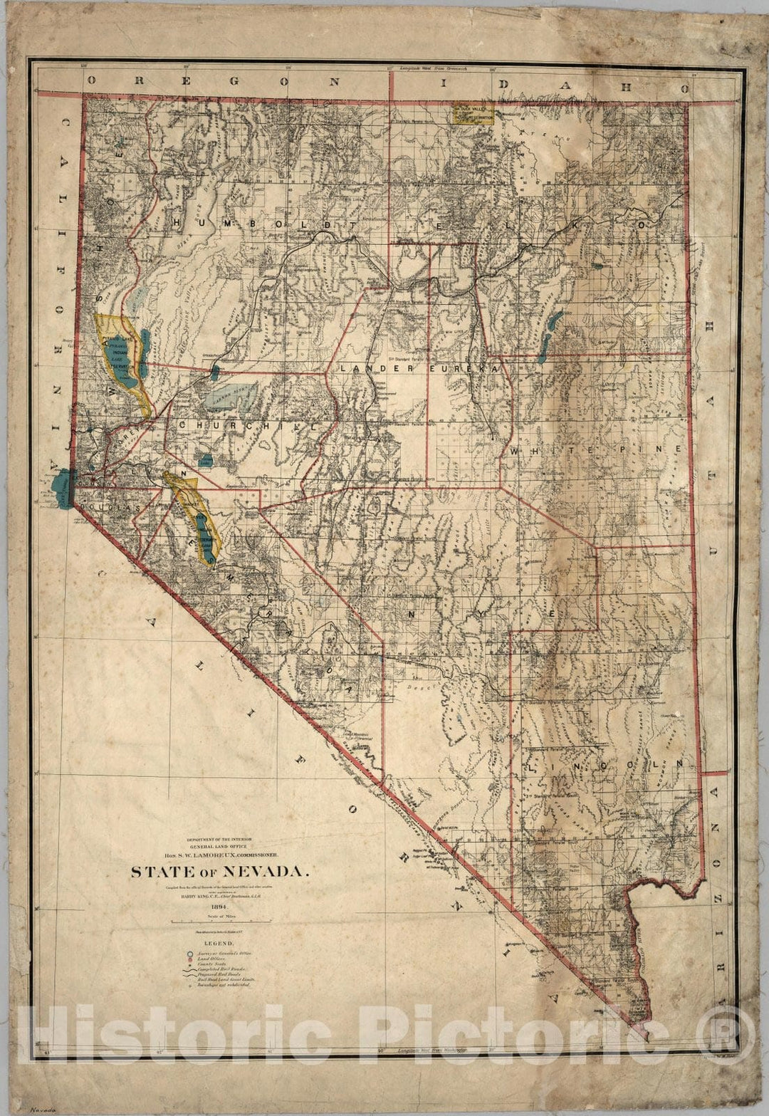 Historic Map - Department of The Interior General Land office Map - St ...