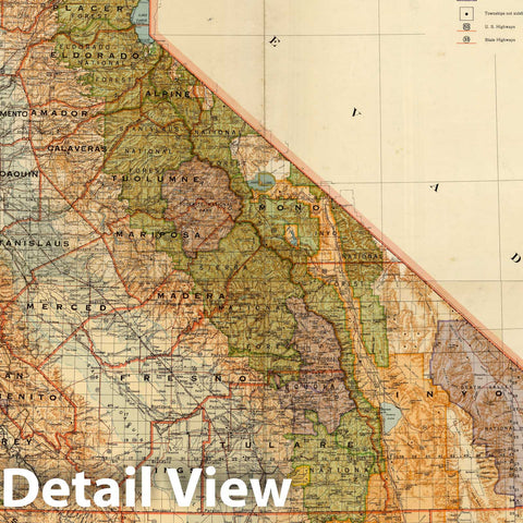Historic Map : Composite: State of California, 1944 1944 - Vintage Wall Art