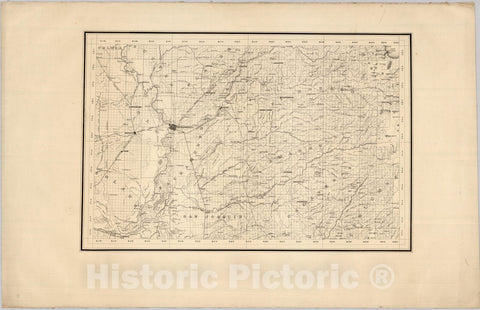 Historic Map : State Engineer's Map of Northern California, Northern California, Sacramento, El Dorado Counties (sheet 8) 1884 - Vintage Wall Art
