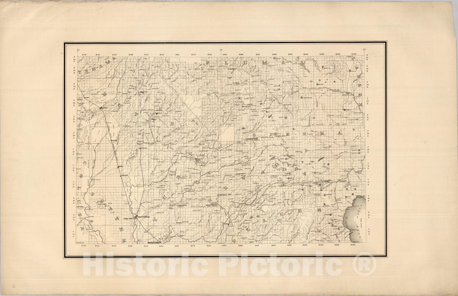 Historic Map : State Engineer's Map of Northern California, Northern California, Butte County (sheet 6) 1884 - Vintage Wall Art