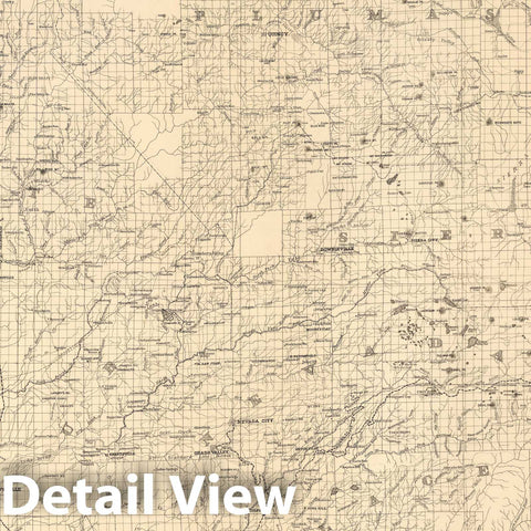 Historic Map : State Engineer's Map of Northern California, Northern California, Butte County (sheet 6) 1884 - Vintage Wall Art