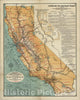 Historic Map : California Highway And Railroad Map, 1914 - Vintage Wall Art