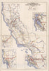 Historic Map : Progress Map, California Interstate Highways and Other Portions, May, 1962 - Vintage Wall Art