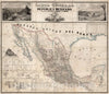 Historic Map : Mexico, Carta General de la Republica Mexicana. 1863 , Vintage Wall Art