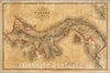 Historic Map - Carta corografica del Estado de Panama 1865, - Vintage Wall Art