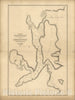 Historic Map : Admiralty Inlet, Washington. 1840 - Vintage Wall Art