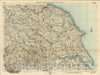 Historic Map - National Atlas Map, Sheet 3. Yorkshire. 1919 - Vintage Wall Art