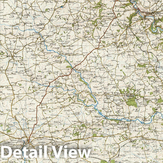 Historic Map : Sheet 127. River Torridge. 1913 - Vintage Wall Art