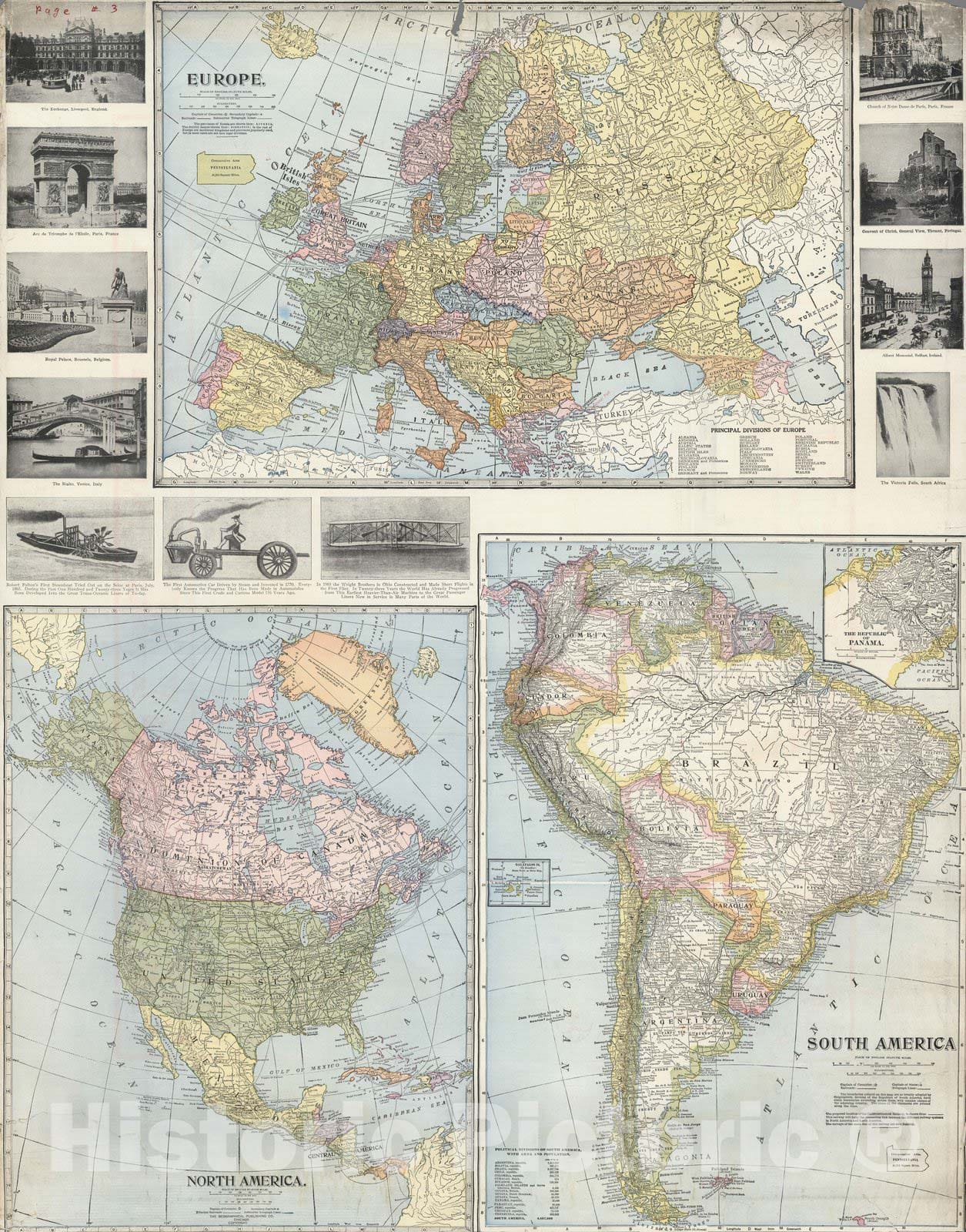 Historic Map : Wall Map, View: Geographical Publishing Company's Presidential Wall Atlas. 1933 - Vintage Wall Art