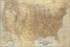 Historic Map : Wall Map, United States and Alaska. 1926 - Vintage Wall Art