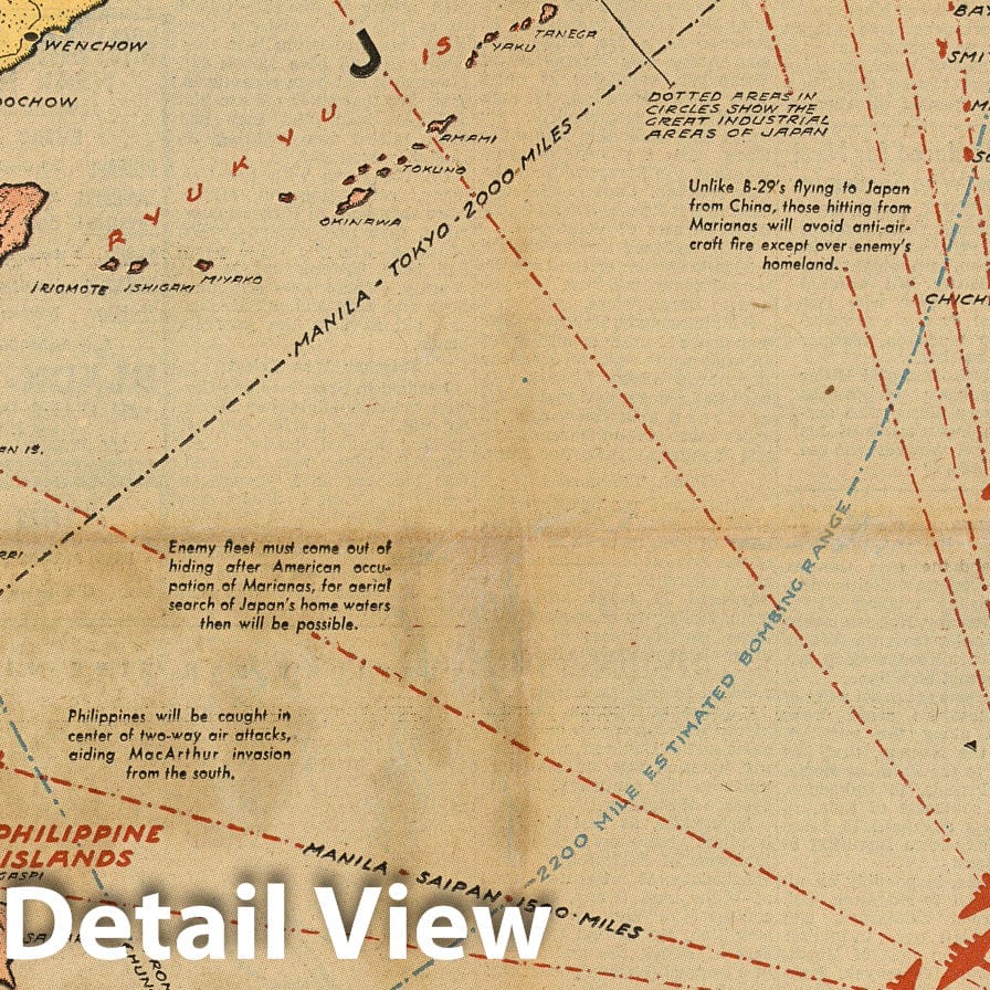 Historic Map : Saipan conquest sets pattern for vast aerial operations 1944 - Vintage Wall Art