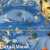 Historic Map : Plate II. The Fauna and Flora of the Pacific. Pageant of the Pacific. 1940 - Vintage Wall Art
