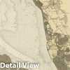 Historic Map : United States-West coast, California, San Francisco Bay, Southern part 1923 - Vintage Wall Art