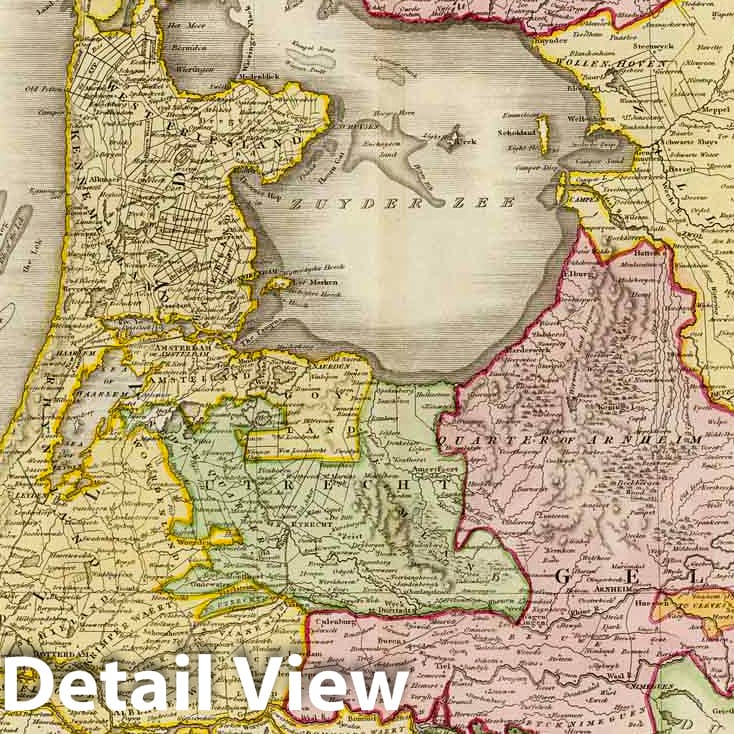 Historic Map : World Atlas Map, Holland. 1811 - Vintage Wall Art