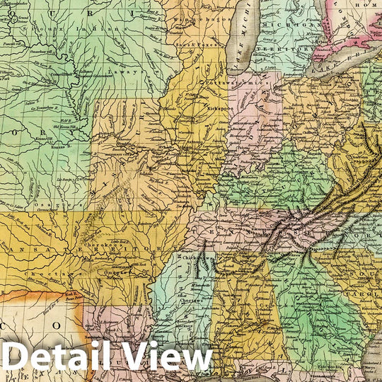 Historic Map : United States. 1827 - Vintage Wall Art
