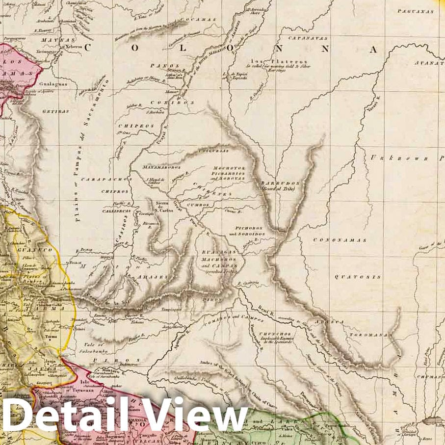 Historic Map : World Atlas Map, Peru. 1810 - Vintage Wall Art