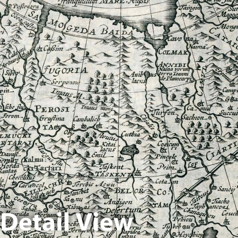 Historic Map : Tartary, AsiaTartaria 1636 , Vintage Wall Art