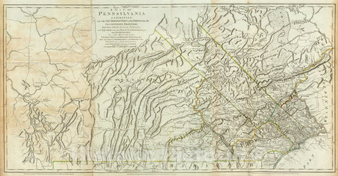 Historic Map - Map of Pennsylvania, 1776 - Vintage Wall Art
