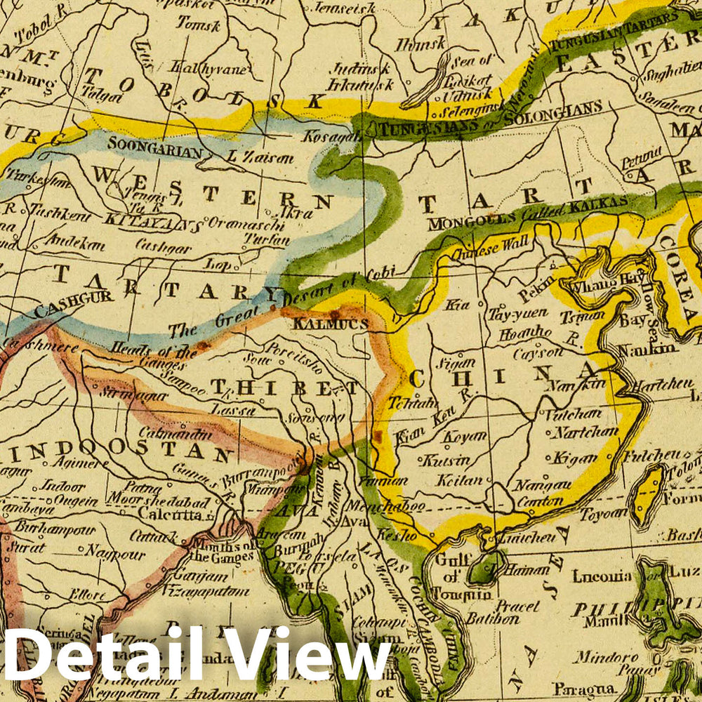 Historic Map : World Atlas Map, Asia. 1821 - Vintage Wall Art