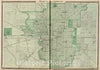 Historic Map : State Atlas Map, Plan of Indianapolis. 1876 - Vintage Wall Art