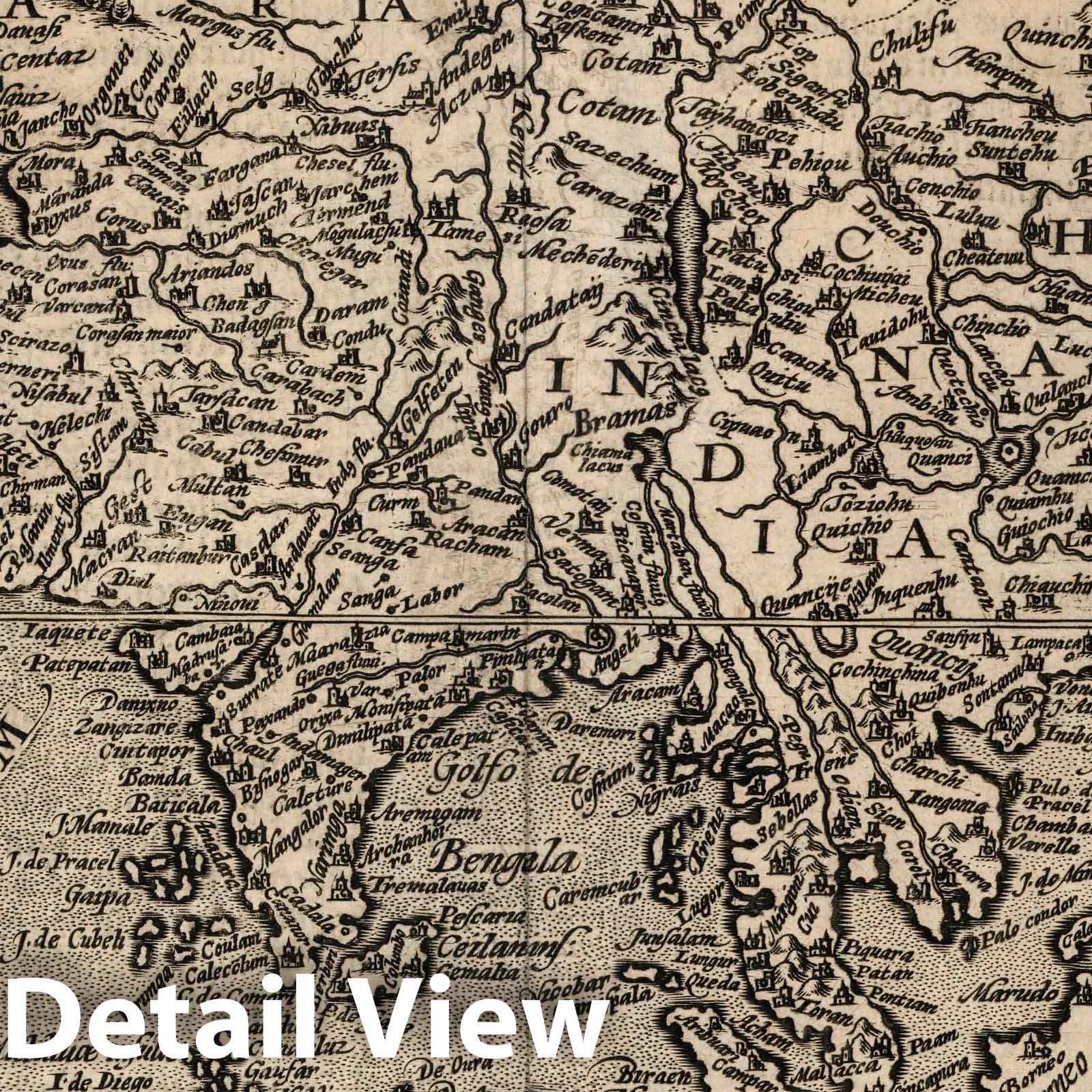 Historic Map : World Atlas Map, 4. Asia partium orbis maxima MDXCVIII. 1600 - Vintage Wall Art