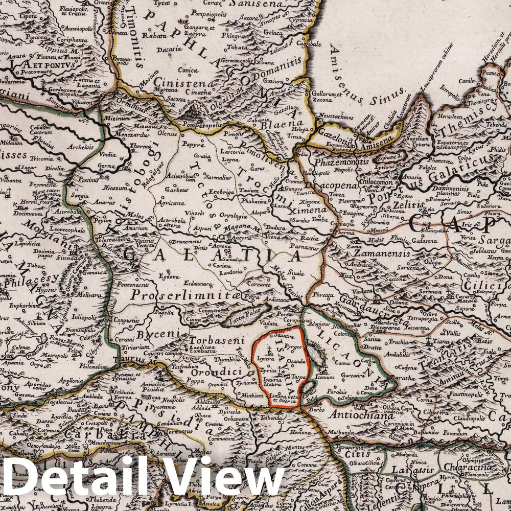 Historic Map : Asiae minoris, 1692, Vintage Wall Decor