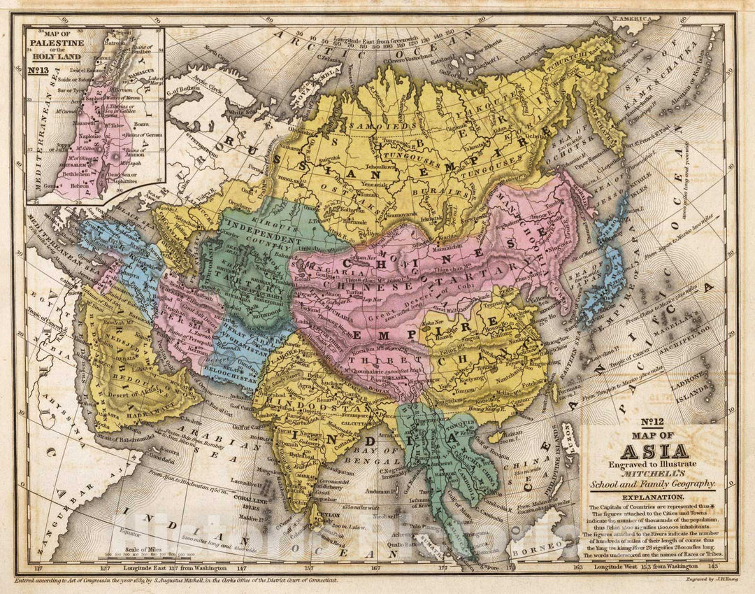Historic Map : Map of Asia, 1839 v2