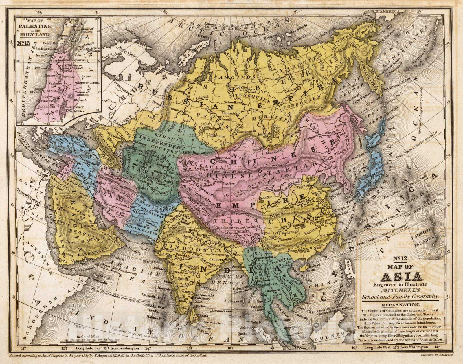Historic Map : Map of Asia, 1839 v2