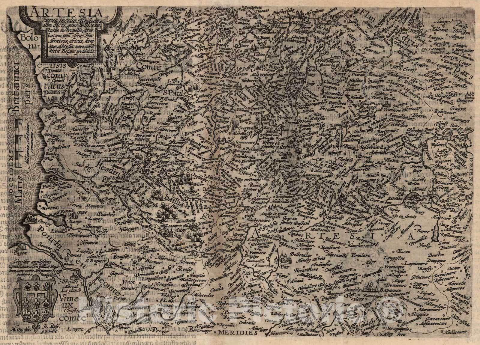 Historic Map : World Atlas Map, 51. Artesia. 1600 - Vintage Wall Art