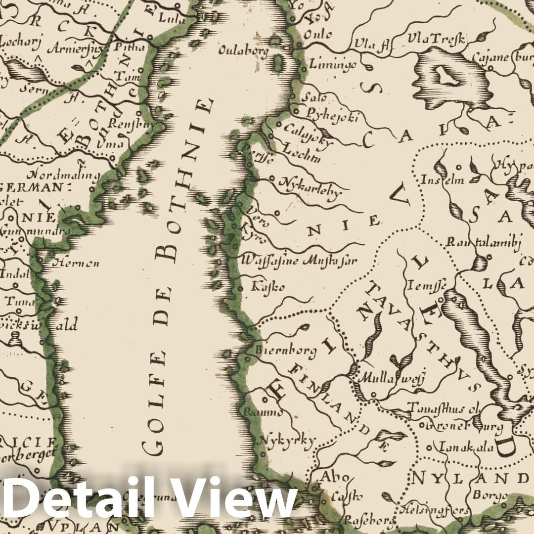 Historic Map - World Atlas Map, Scandinavia. 1697 - Vintage Wall Art