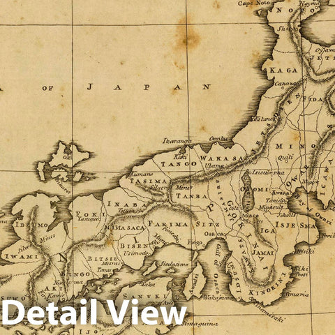 Historic Map : World Atlas Map, Japan 1812 - Vintage Wall Art