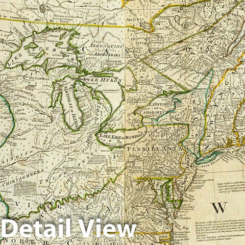Historic Map : An Accurate Map of North America. (Northern section), 1776 - Vintage Wall Art