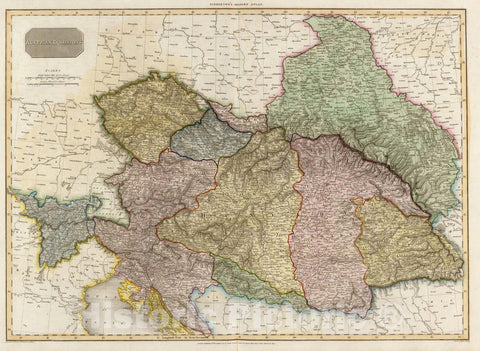 Historic Map : World Atlas Map, Austrian Dominions. 1810 - Vintage Wall Art
