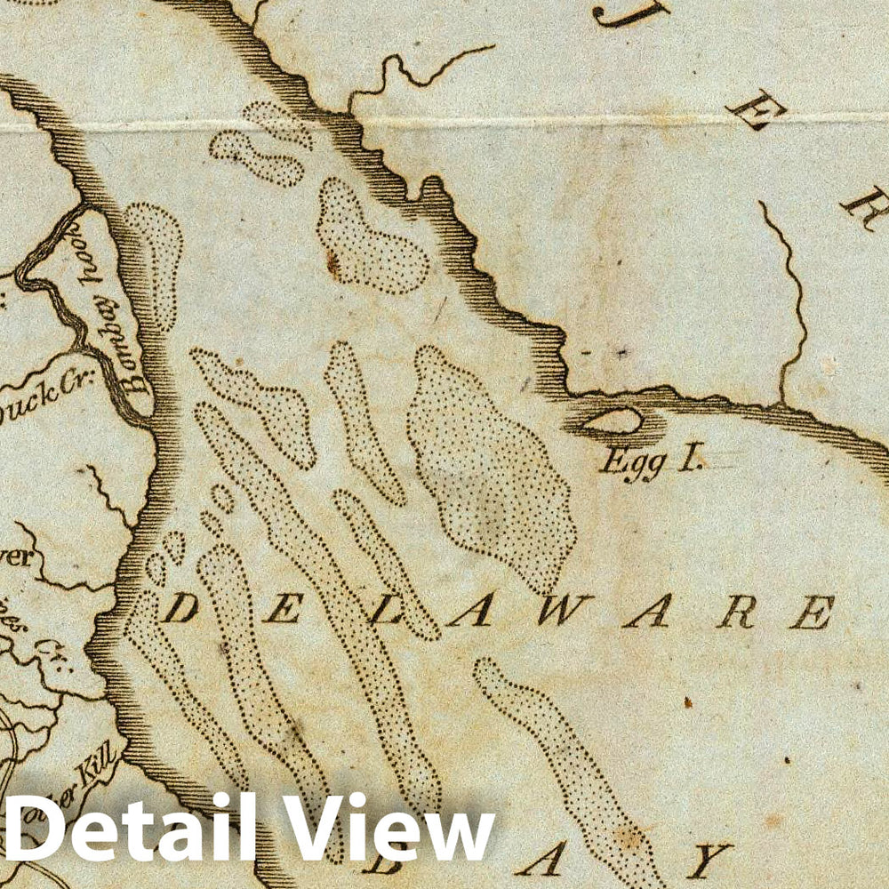 Historic Map : Delaware. 1796 - Vintage Wall Art