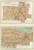 Historic Map : State Atlas Map, Wyoming, Livingston, Orleans, Genesee, Monroe counties. 1895 - Vintage Wall Art