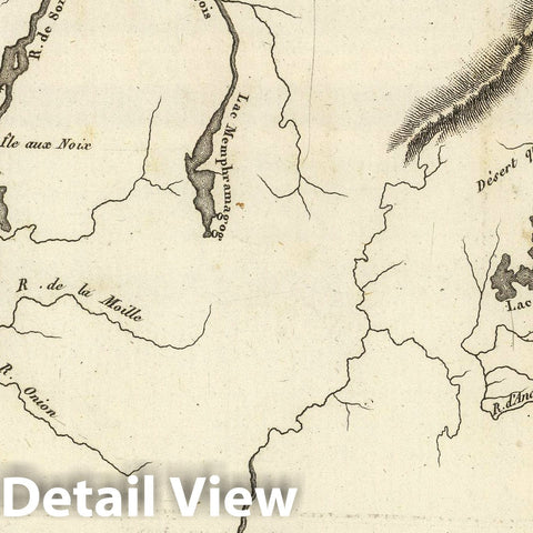 Historic Map : Canada; United States, New Hampshire,Theatre des Operations de L'Armee du Nord, 1807 , Vintage Wall Art